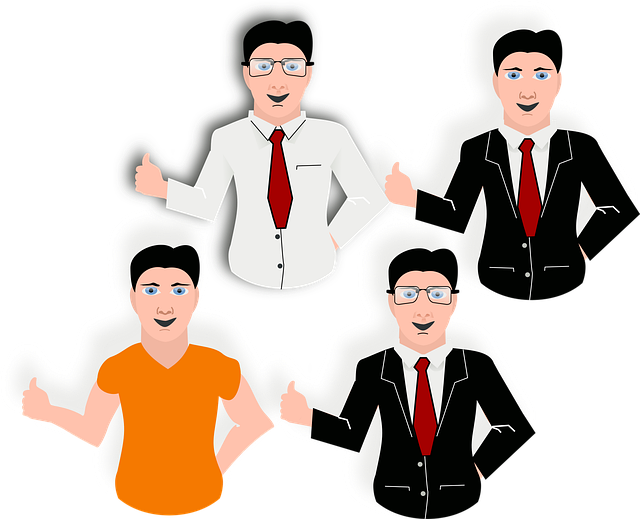 Free men group professionals vector