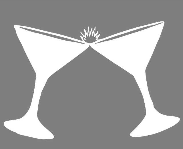 Free cocktail glasses martini margarita vector