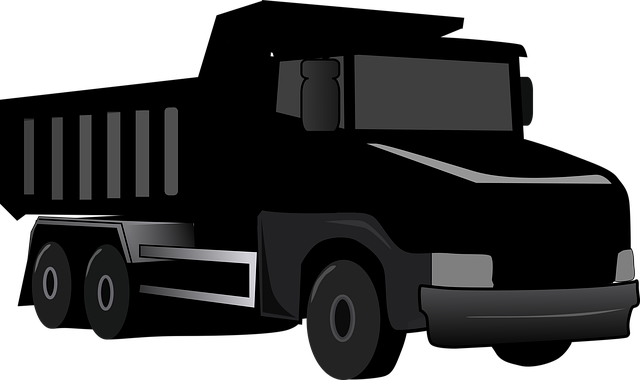Free truck construction transportation vector
