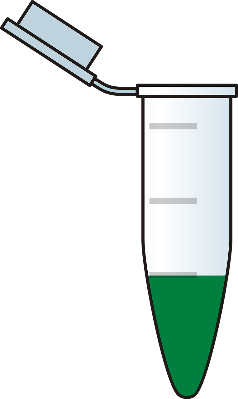 open tube with green liquid clip art preview