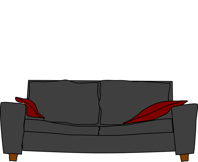Free gray furniture couch vector