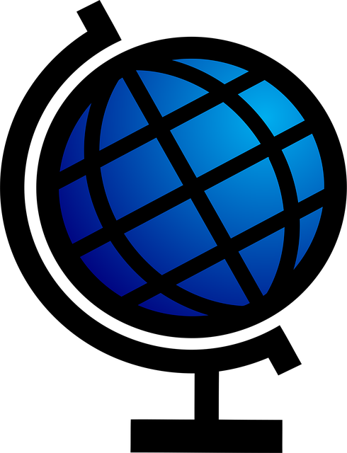 Free school blue globe vector