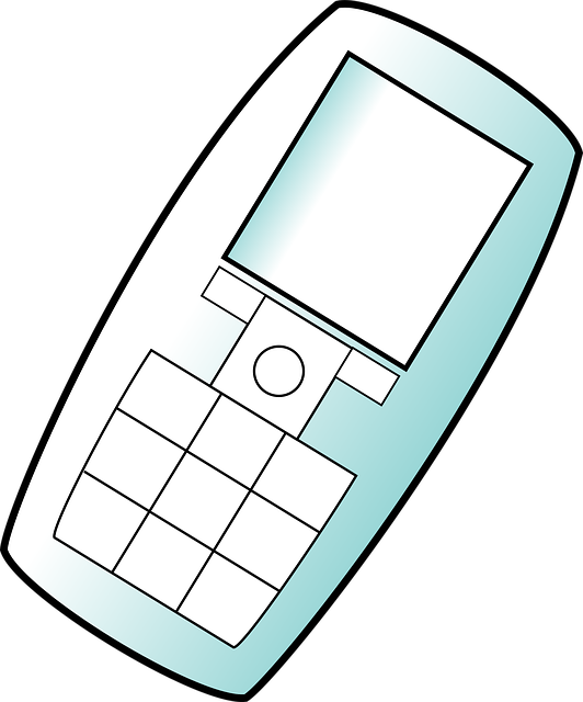 Free phone blue cell illustration