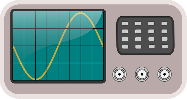 Free wave length oscillograph oscilloscope illustration