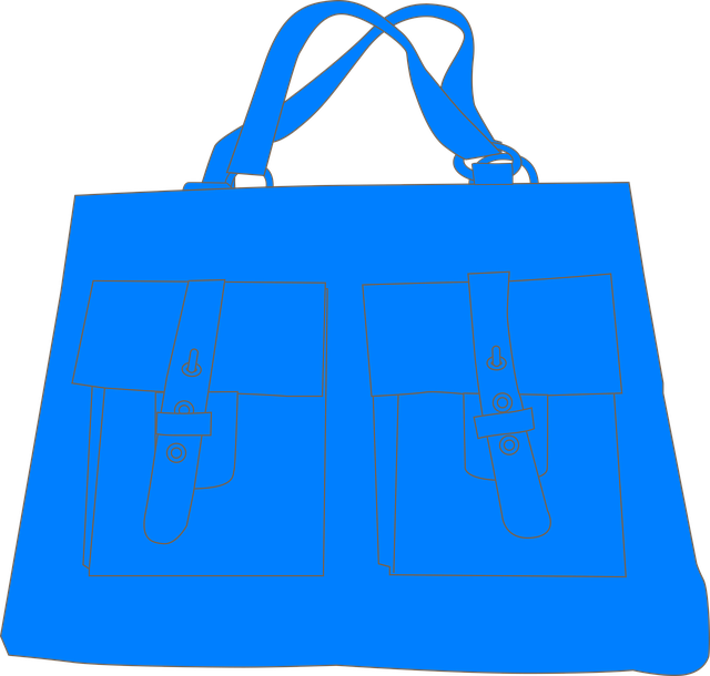 Free handbag blue shopping illustration