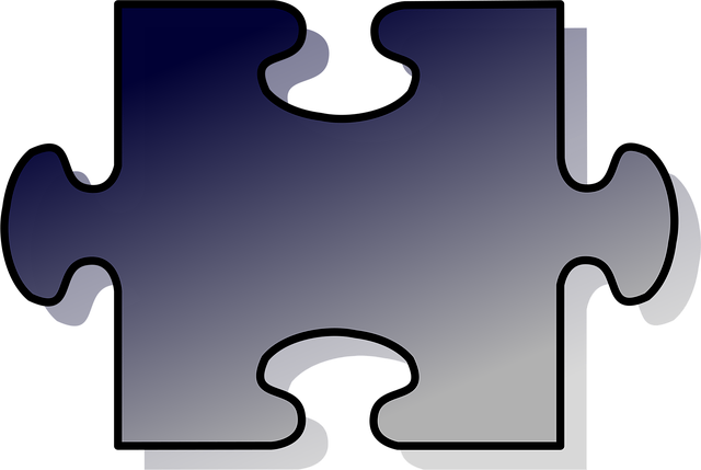 Free puzzle piece shadow vector