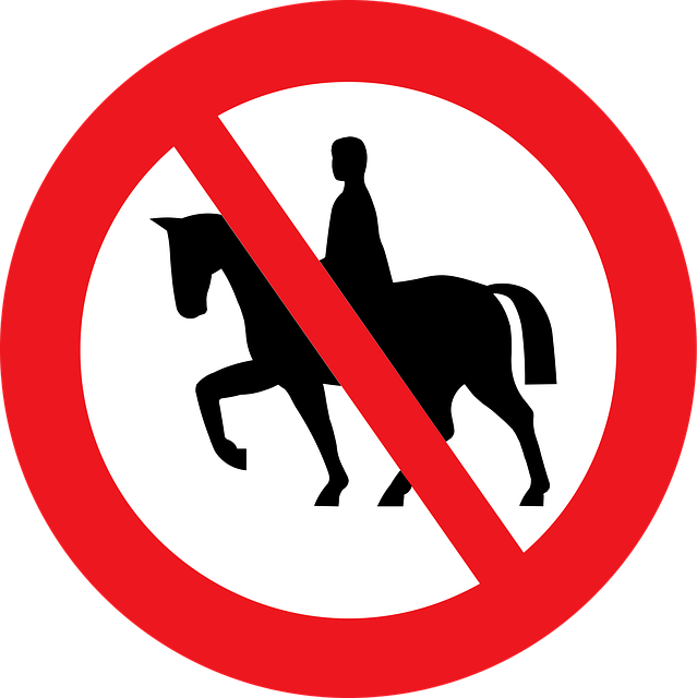 Free sign riding prohibited vector