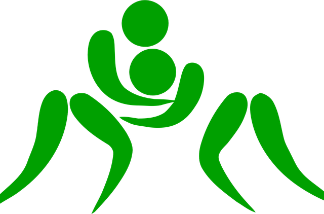 Free wrestling pictogram sports vector