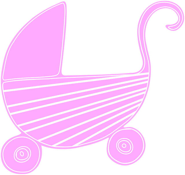 Free baby stroller carriage vector