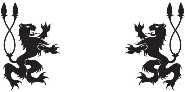 Free lions doubletail facing vector