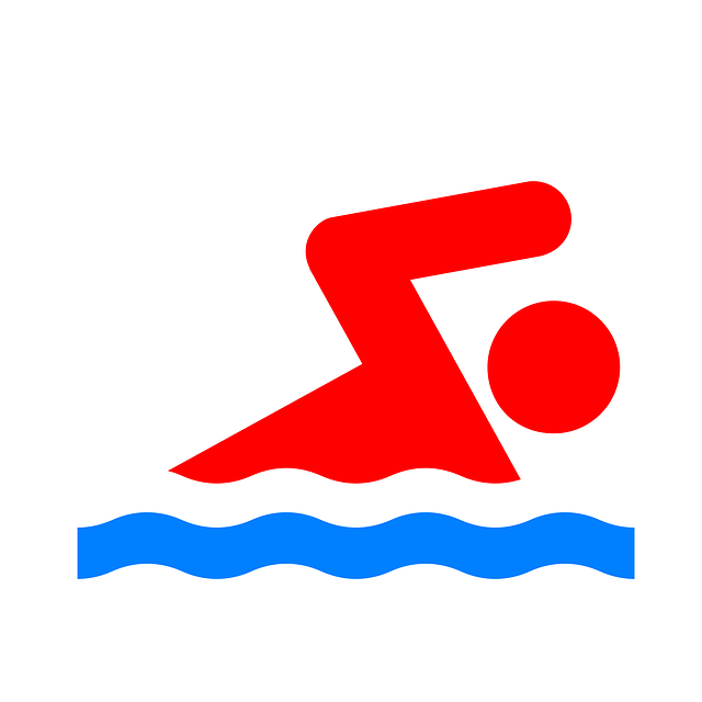Free swimmer pictogram sport vector