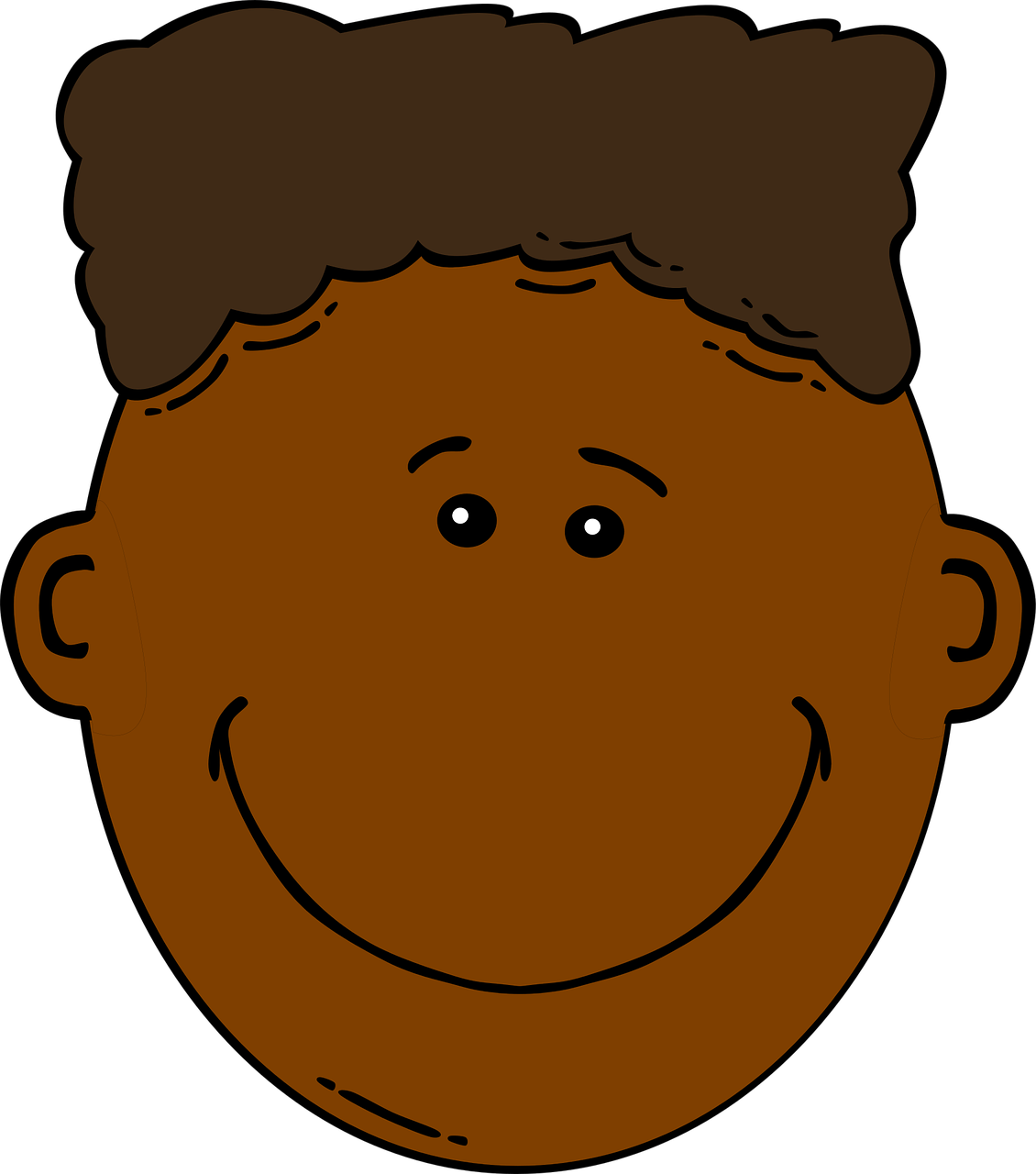 Boy Dark Skin Brown Hair Happy Free Vector Graphic On Pixabay
