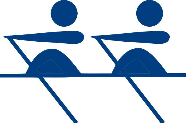 Free crew rowing stickmen illustration