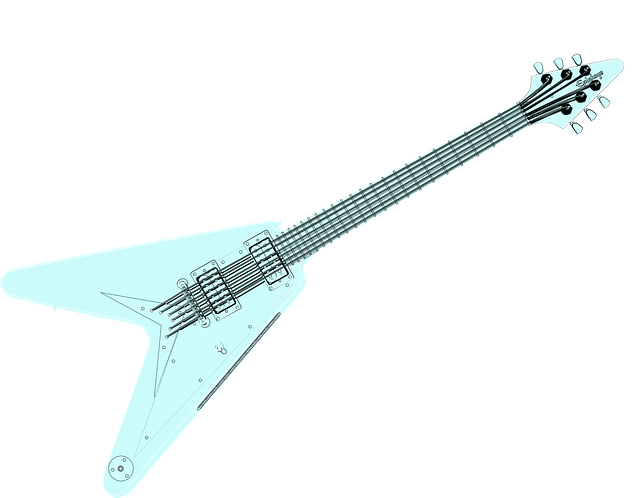 Free guitar electric music vector