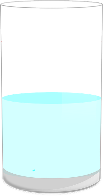 Free water glass half vector