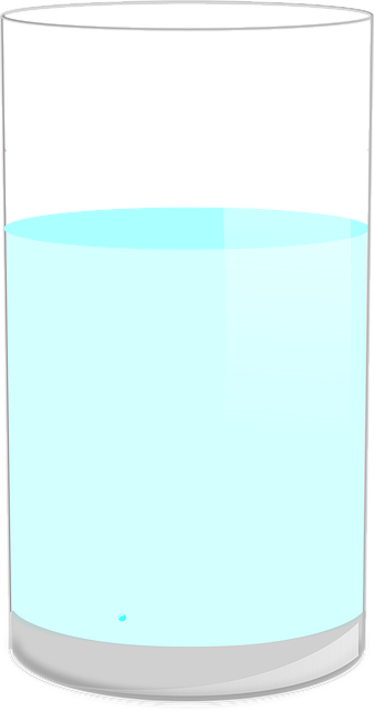 Free water glass full vector