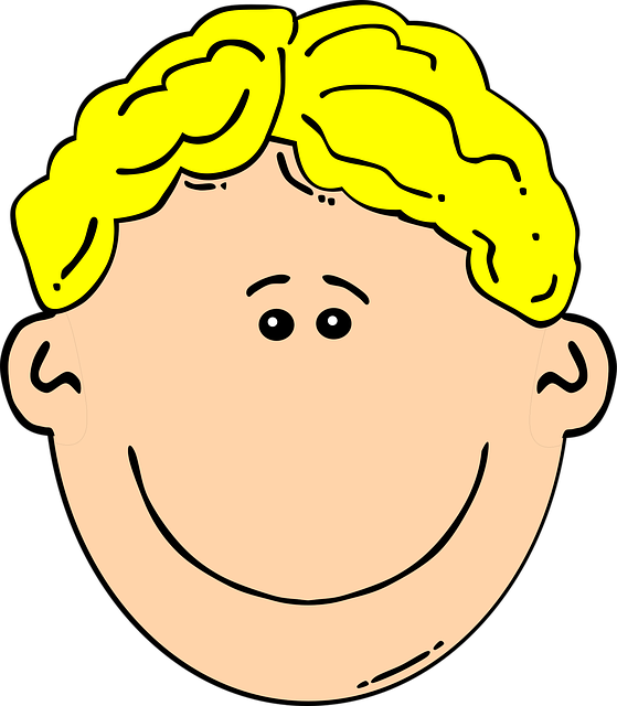 Download free HD stock image of Boy Face Free boy face blonde illustration