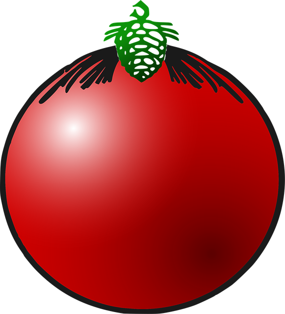 Free christmas bauble decoration red vector