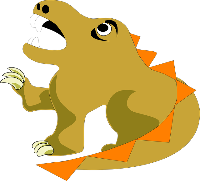 Free dragon monster teeth vector