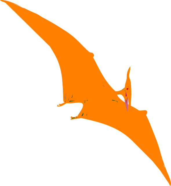 Dinossauro, Voe, Asas, Conta, Silhueta