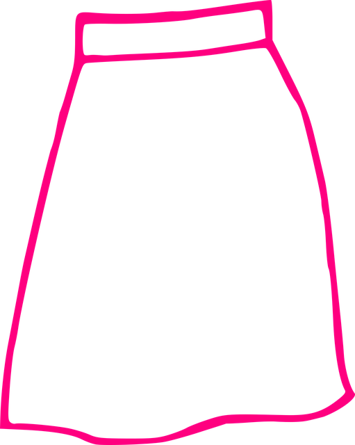 Free skirt pink long vector