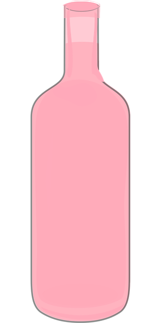 Free wine bottle pink illustration