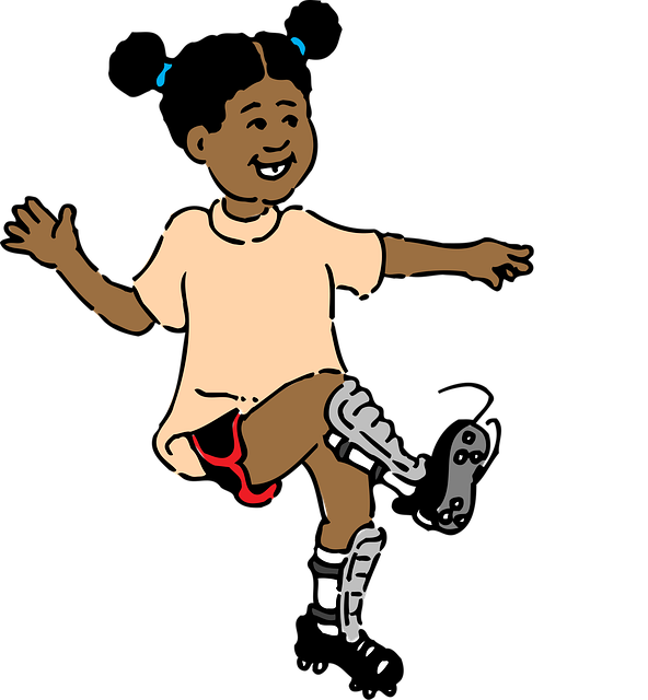 Free girl football play vector