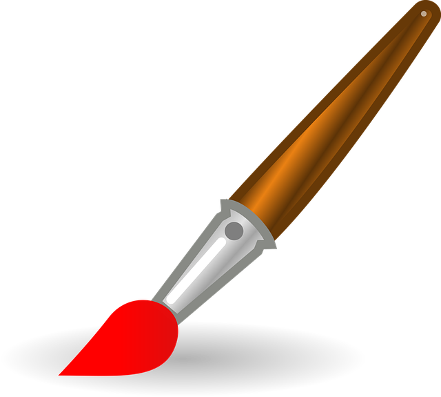 Free brush paint red illustration