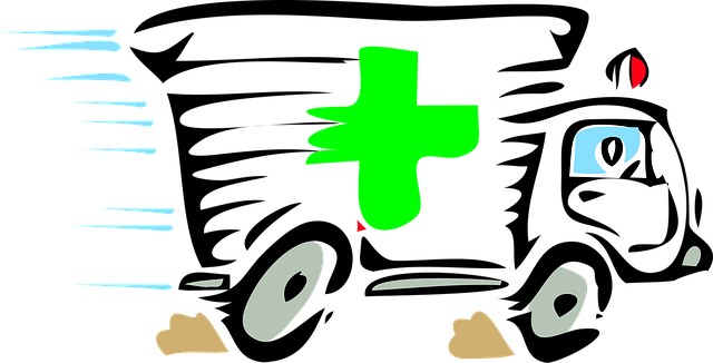 Free emergency ambulance sirene fast illustration