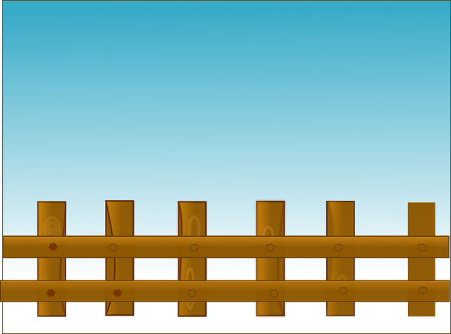Free fence sky wooden vector