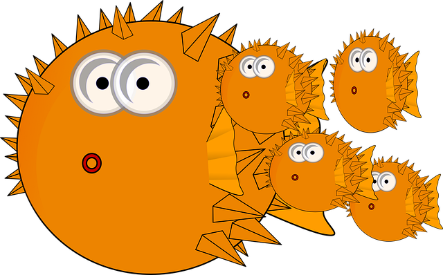 Free fishes balloon family vector
