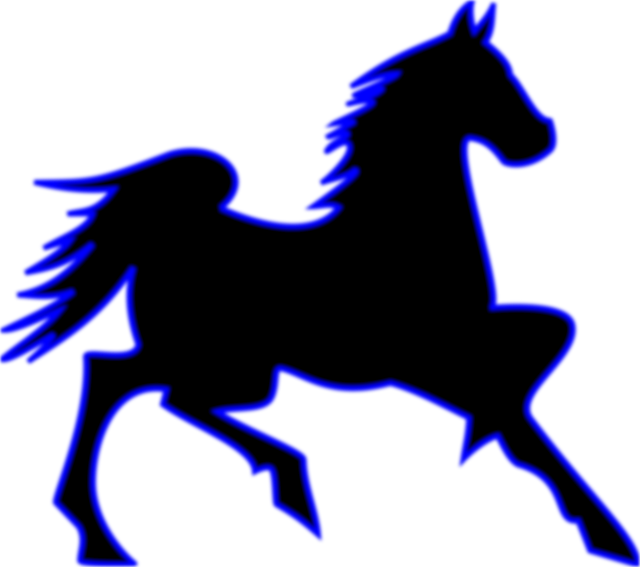 Free horse run stop vector