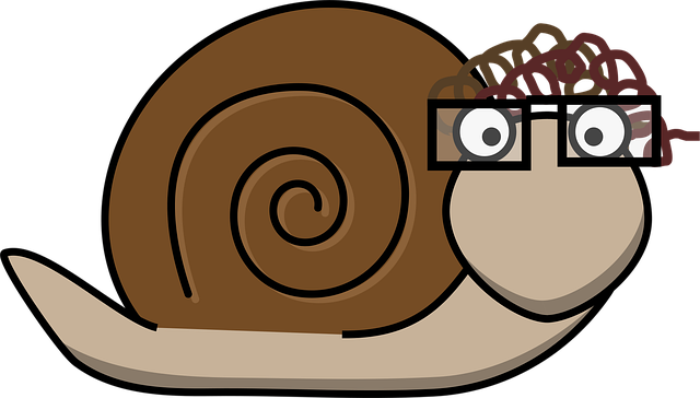 Free snail glasses curls vector