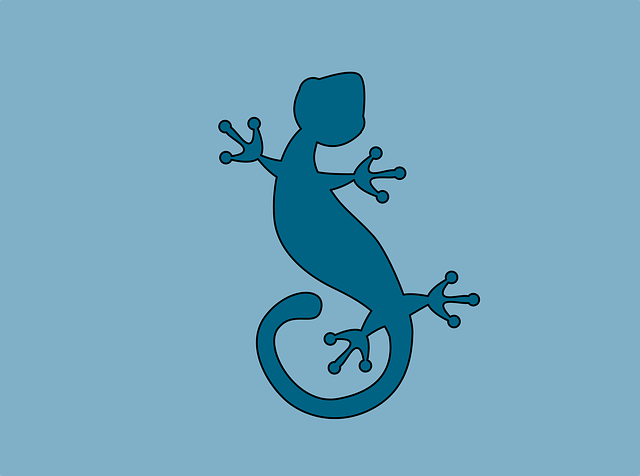 Free gecko outlines ornament vector