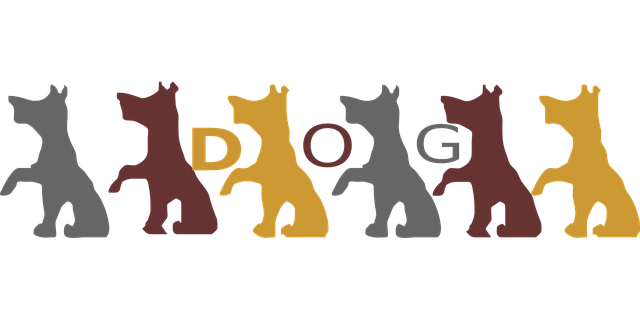 Free dogs ornament colored illustration