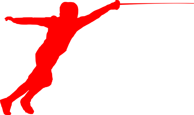 Free fencer epee rapier illustration