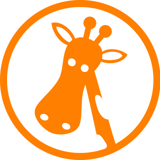 Free giraffe orange head vector