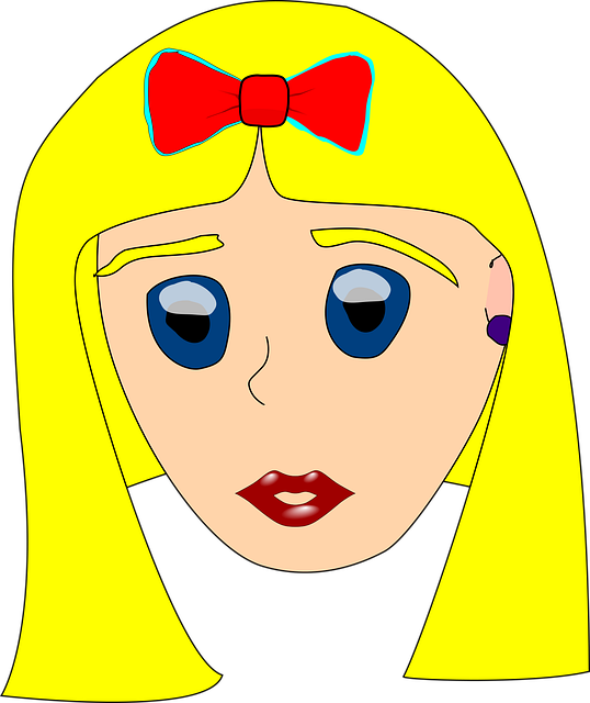 Free girl blond blue eyes vector