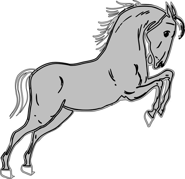 Free horse nature grey illustration