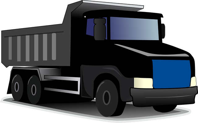 Free truck transportation heavy vector