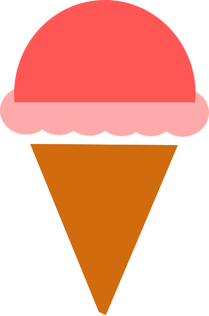 Free ice cream waffle vector