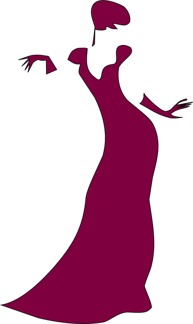 Free lady gown purple vector