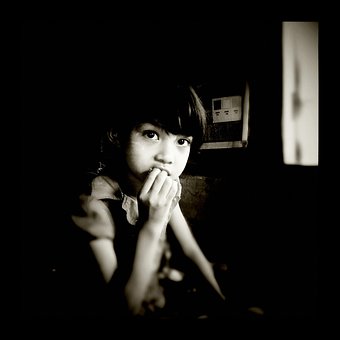 Comiendo, Niño, Niña, Rostro, Infantil
