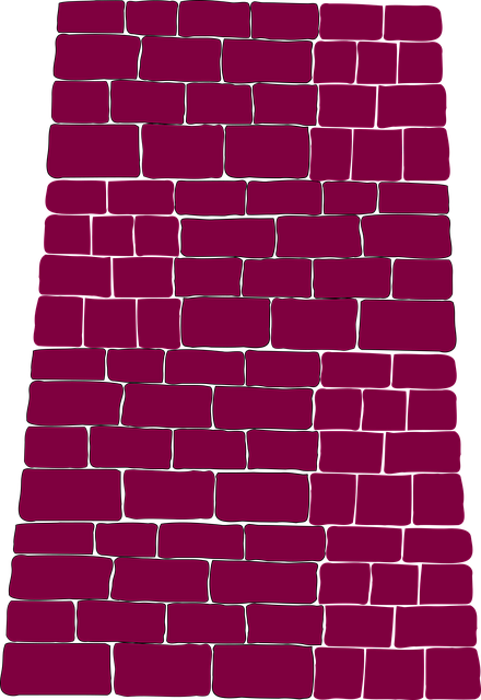 Free wall brick purple vector