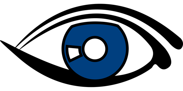 Free eye blue looking vector