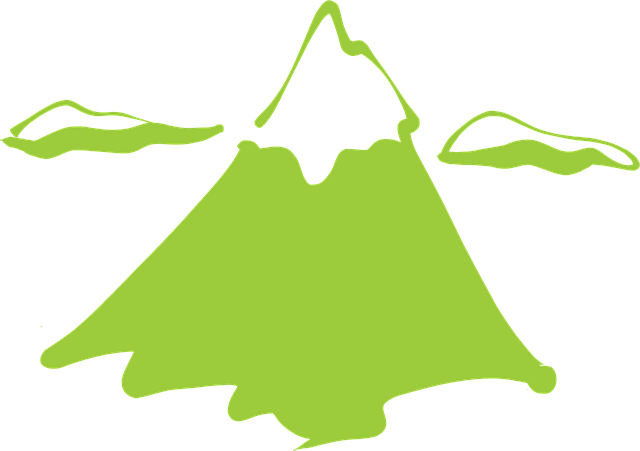 Free mountain snow clouds illustration