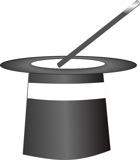 Free top hat wand magician vector