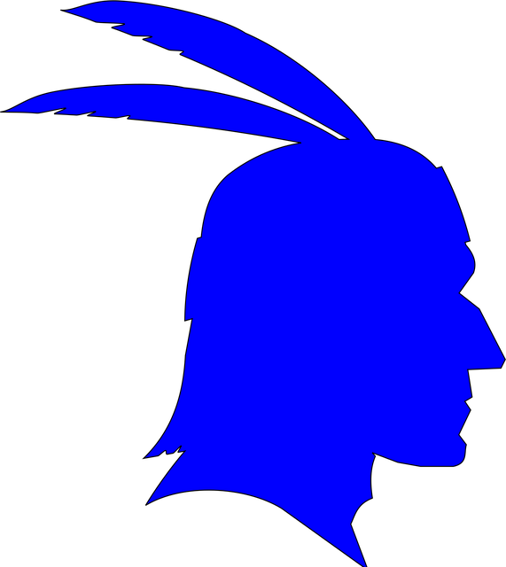 Free native american indian profile vector