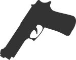 gun, weapon, silhouette