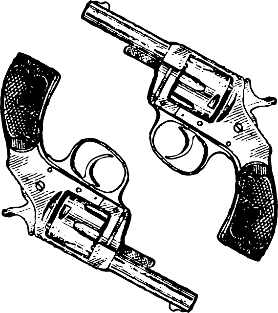 Free guns revolver two illustration